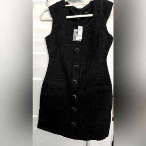 New York & Company Black Tweed Dress